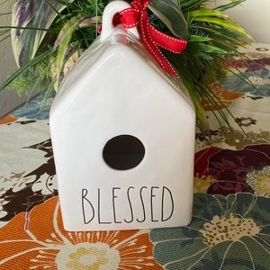 Decorative BLESSED bird house Rae Dunn